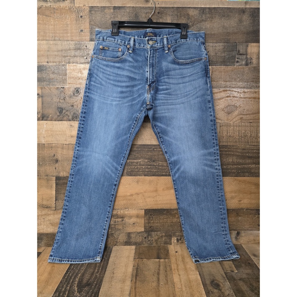 Polo Ralph Lauren Hampton Relaxed Straight Jeans Mens 34x30 (34X29) Distressed